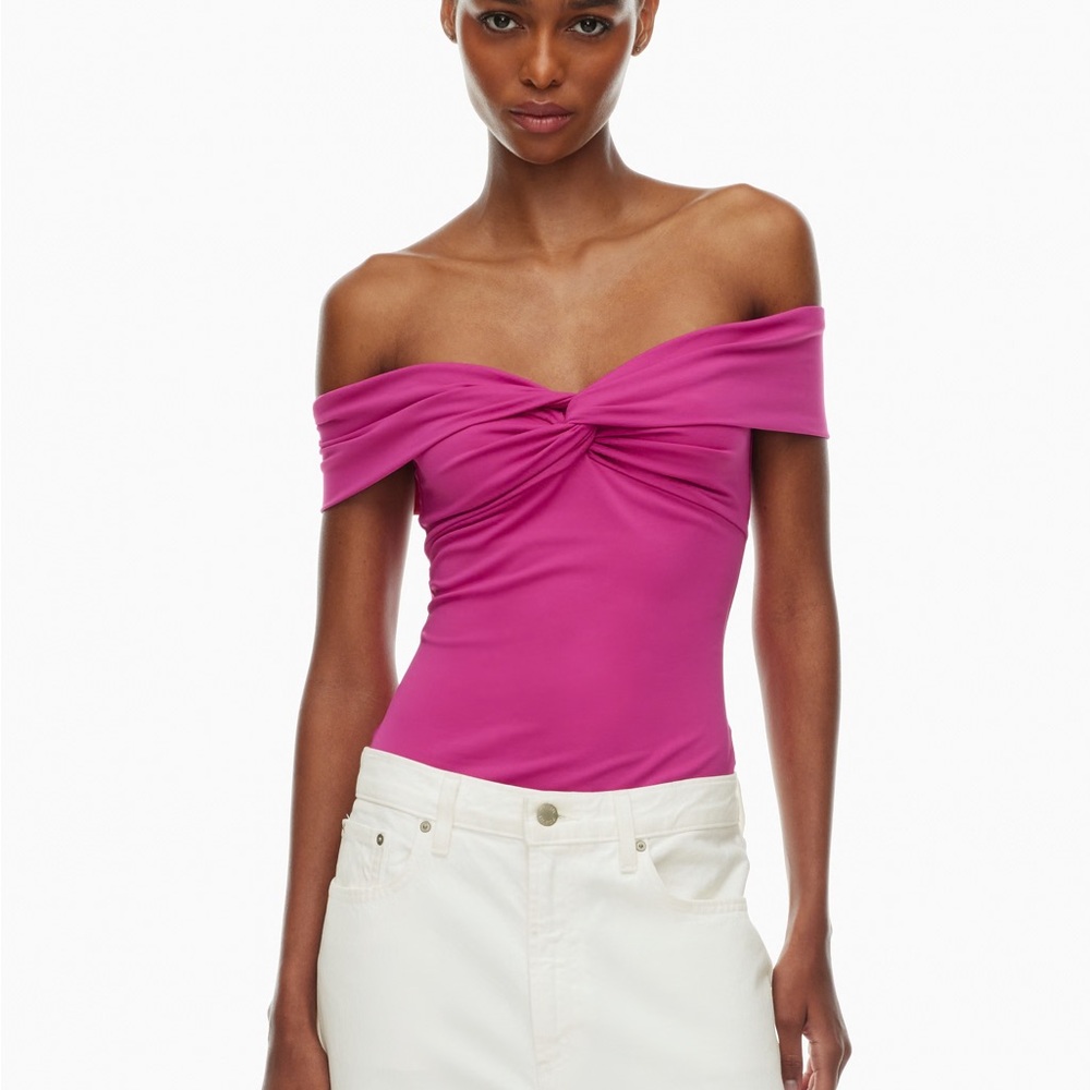 Aritzia Contour Twist Off Shoulder Top